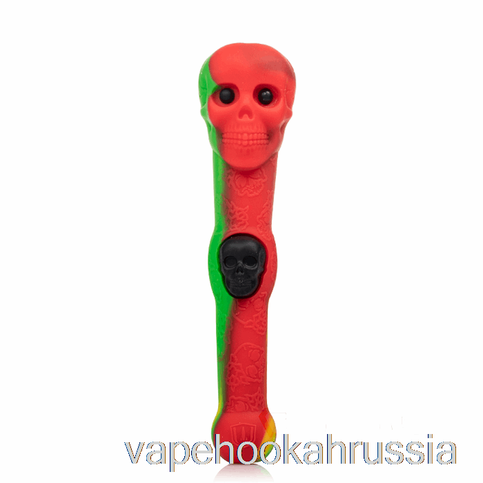 Vape Russia Stratus череп ковш силиконовый мазок соломка раста (зеленый/красный/желтый)